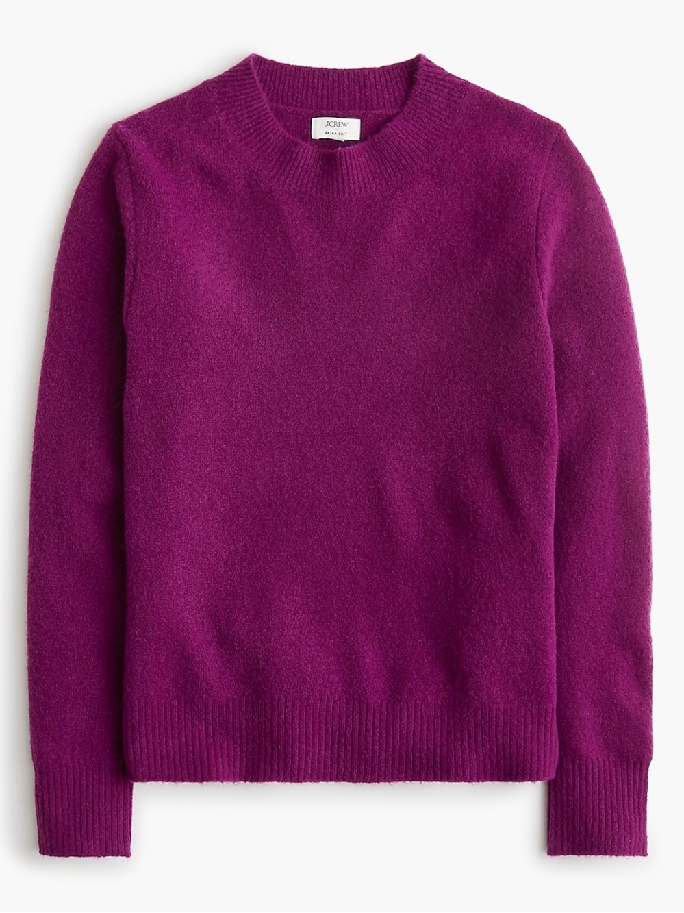 J.Crew Extra-Soft Crewneck Sweater Maroon Purple Burgundy XL NWT